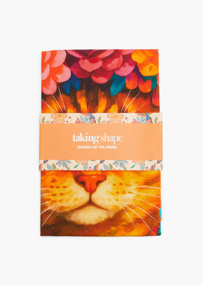 Ginger Cat Tea Towel, , hi-res