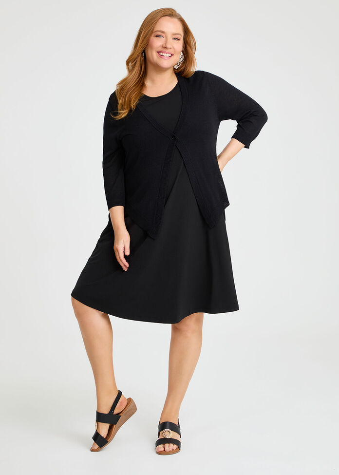 Tori Slub Knit Crop Cardigan, , hi-res