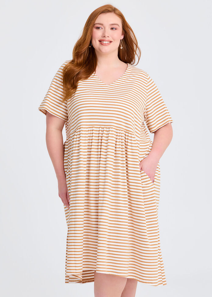 Sabina Stripe Dress, , hi-res