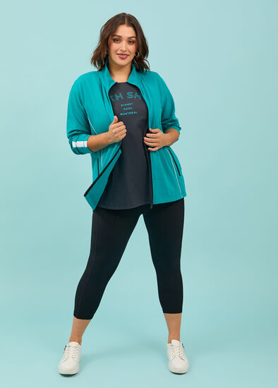 Plus Size Cloud Touch Crop Pocket Legging