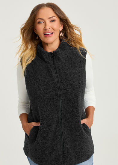 Plus Size Teddy Vest