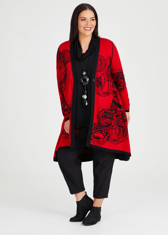 Shop Plus Size Tatum Cotton Cardigan in Red | Sizes 12-30 | Taking Shape AU