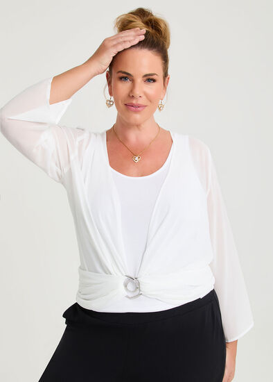Plus Size Tango Tie Shrug Top