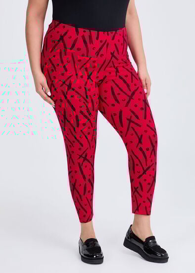 Plus Size Natural Abstract Spot Legging