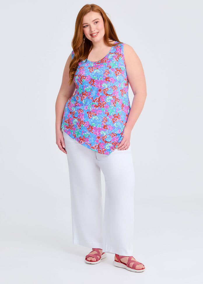 Printed Mix Media Tank, , hi-res