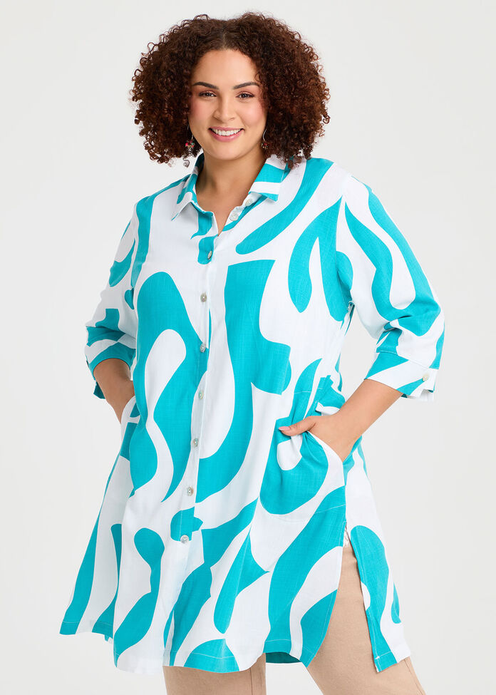 Making Waves Long Natural Shirt, , hi-res