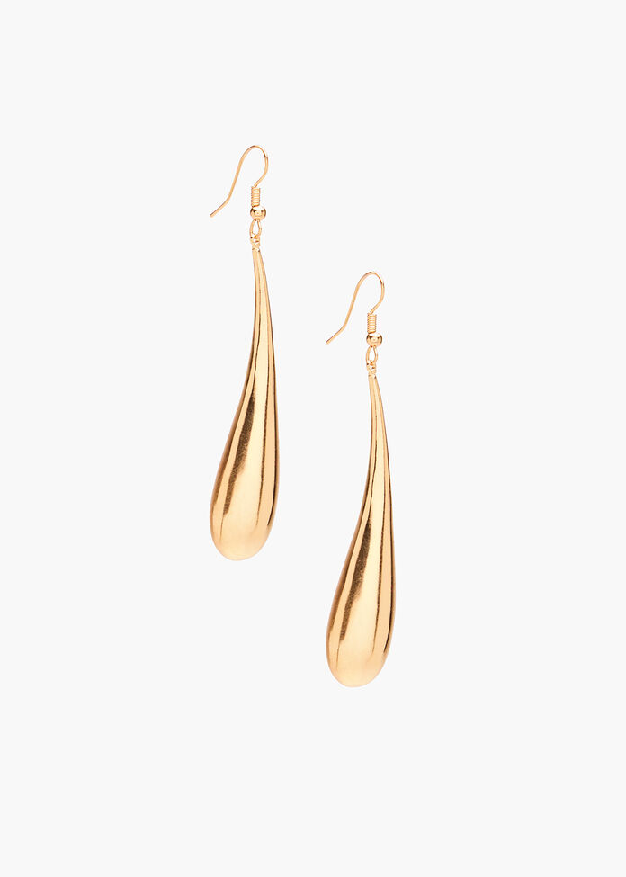 Shiny Drop Earrings, , hi-res