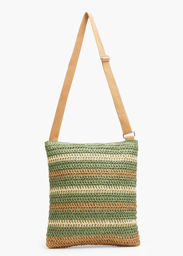Raffia Stripe Bag, , hi-res