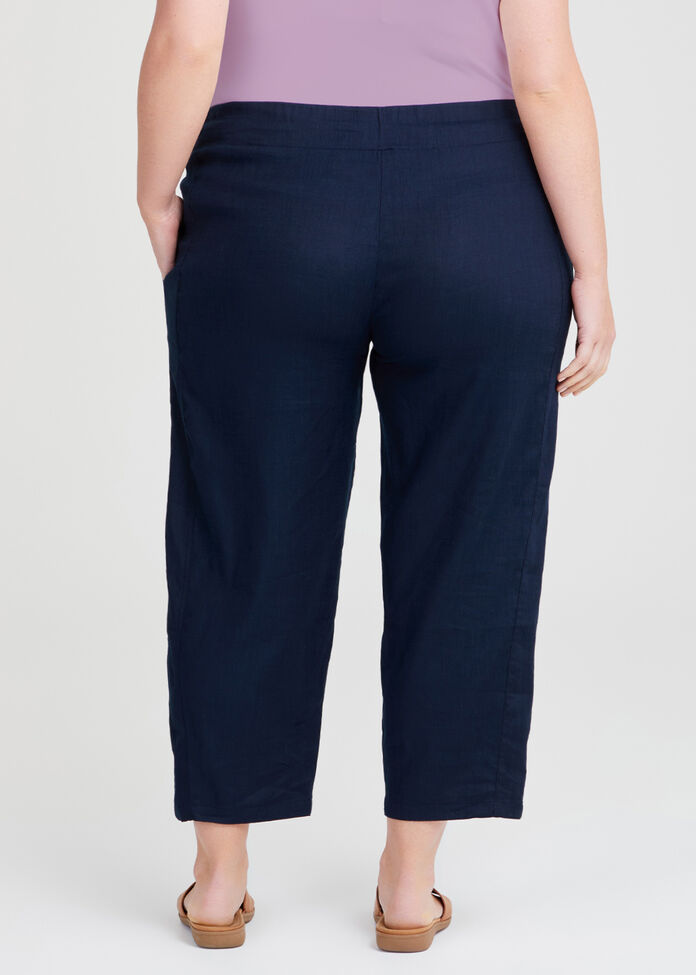 Petite Stretch Linen Esme Pant, , hi-res