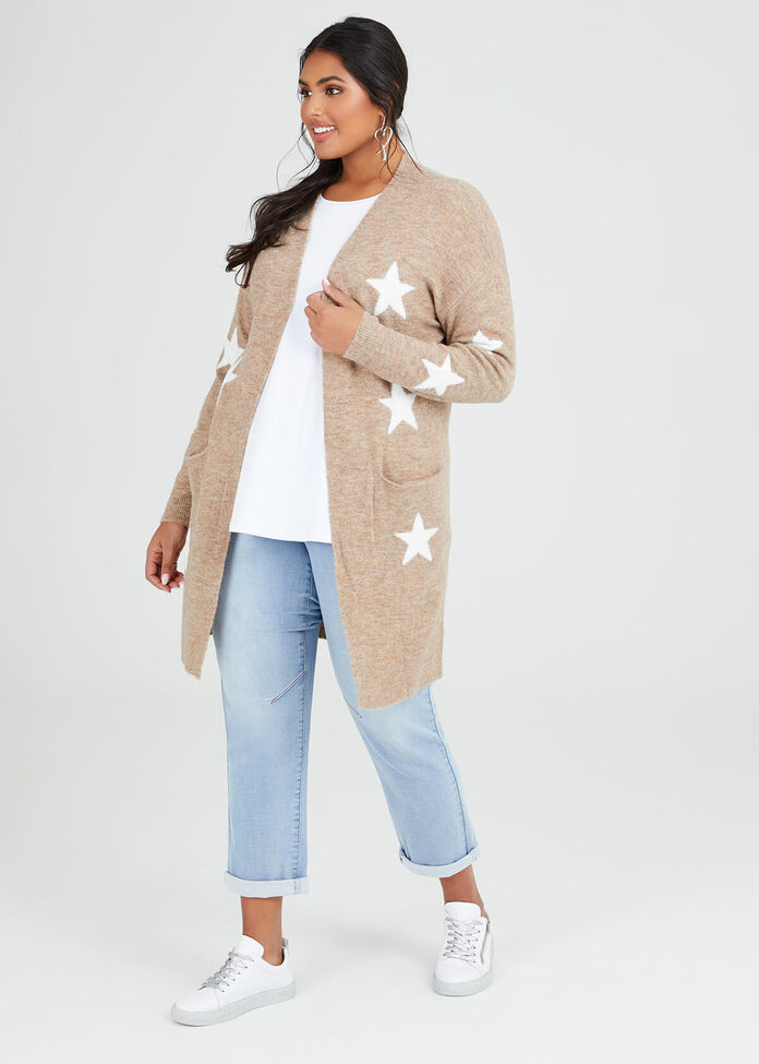 Cosy Star Knit Cardi, , hi-res