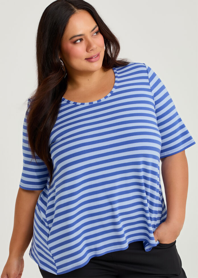 Natural Stripe Essential T-Shirt, , hi-res