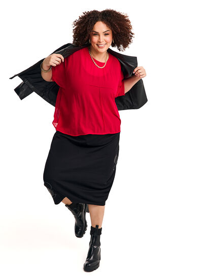 Plus Size Ponte Onyx Skirt