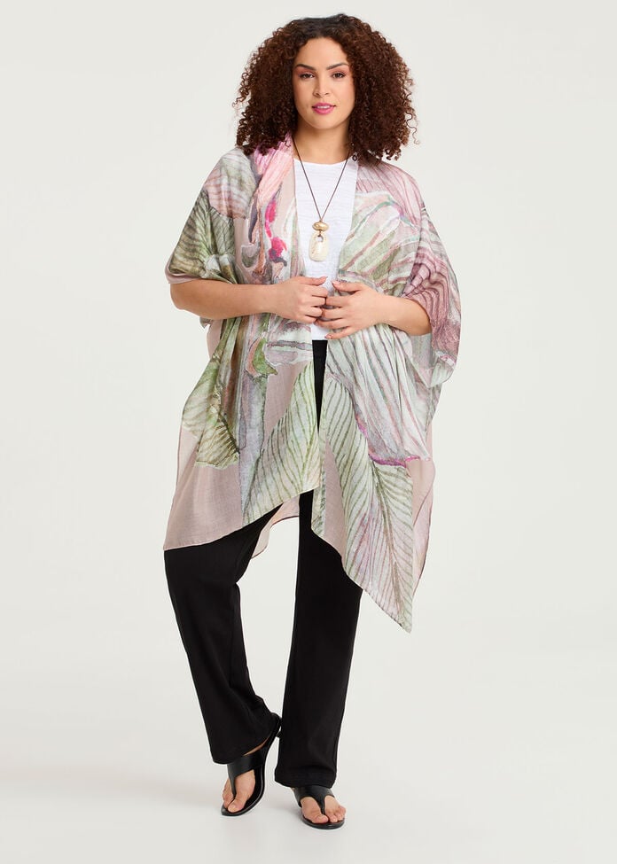 Pretty Leaf Shiny Cape, , hi-res