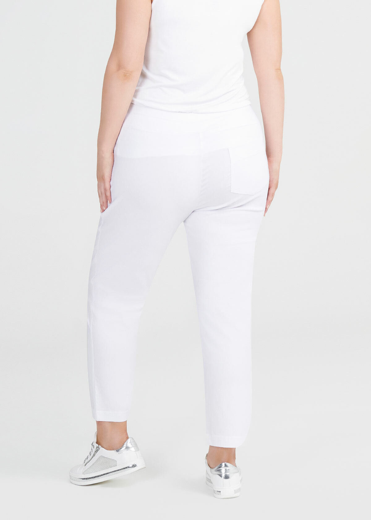 White trousers ladies plus size on sale