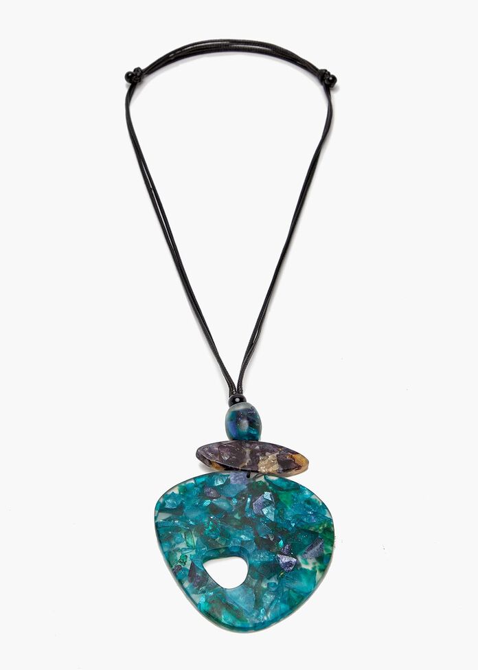 Marbled Resin Link Necklace main image 0