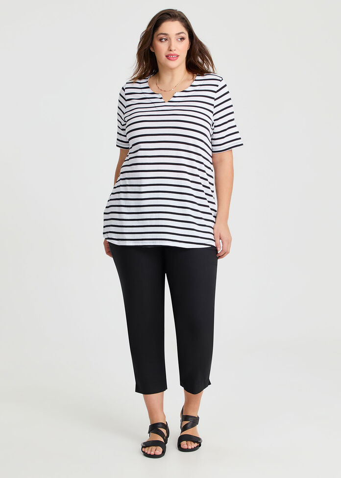 Cotton Notch Neck Top, , hi-res