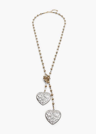 Crystal Heart Lariat
