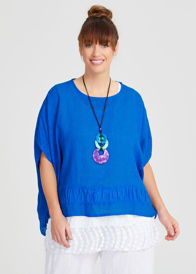 Plus Size Linen Blend Sardinia Overtop