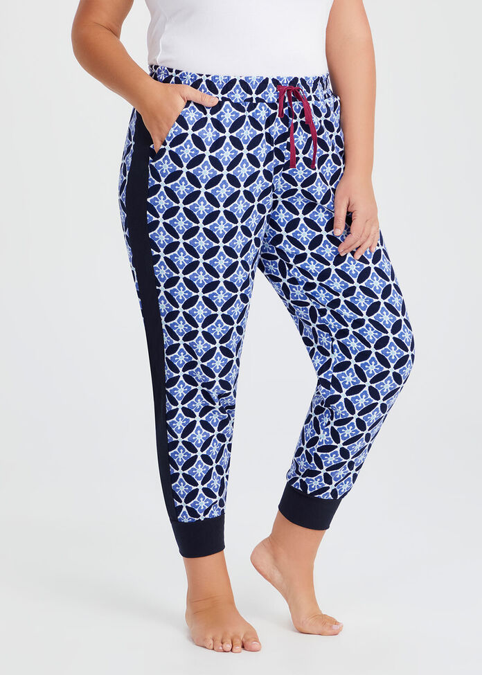 Flanelette Spliced Pyjama Pant, , hi-res