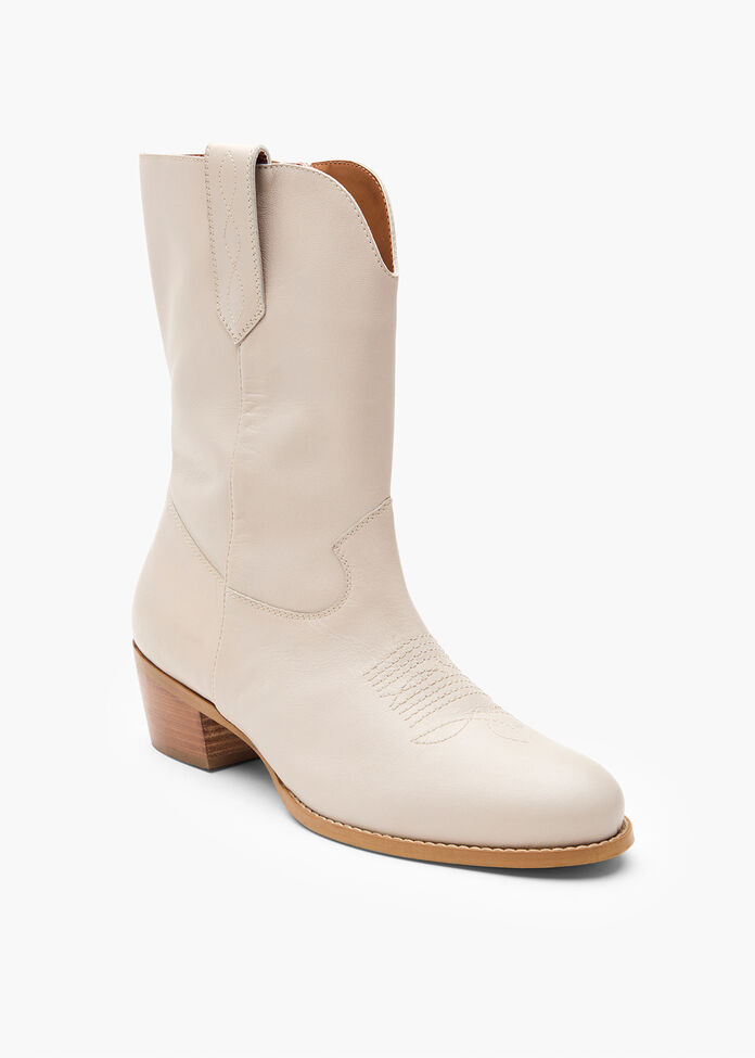 Leather Western Boot, , hi-res