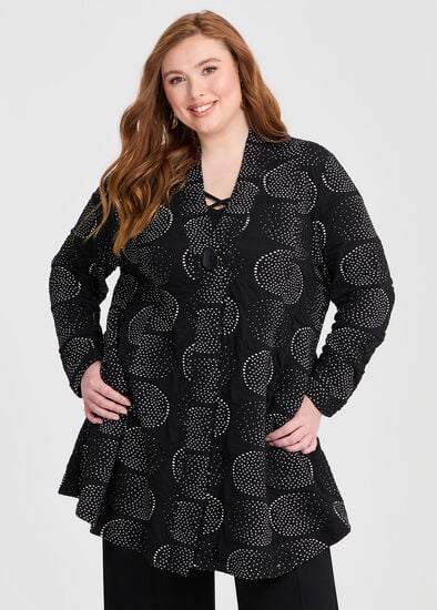 Plus Size Abstract Norah Texture Cardigan
