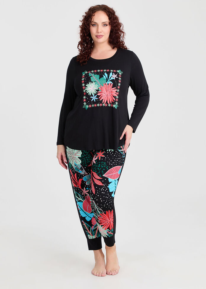 Bamboo Floral Fiesta Pyjama Top, , hi-res