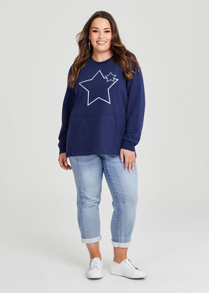 Petite Easy Fit Denim Jean, LIGHT BLUE DENIM, hi-res