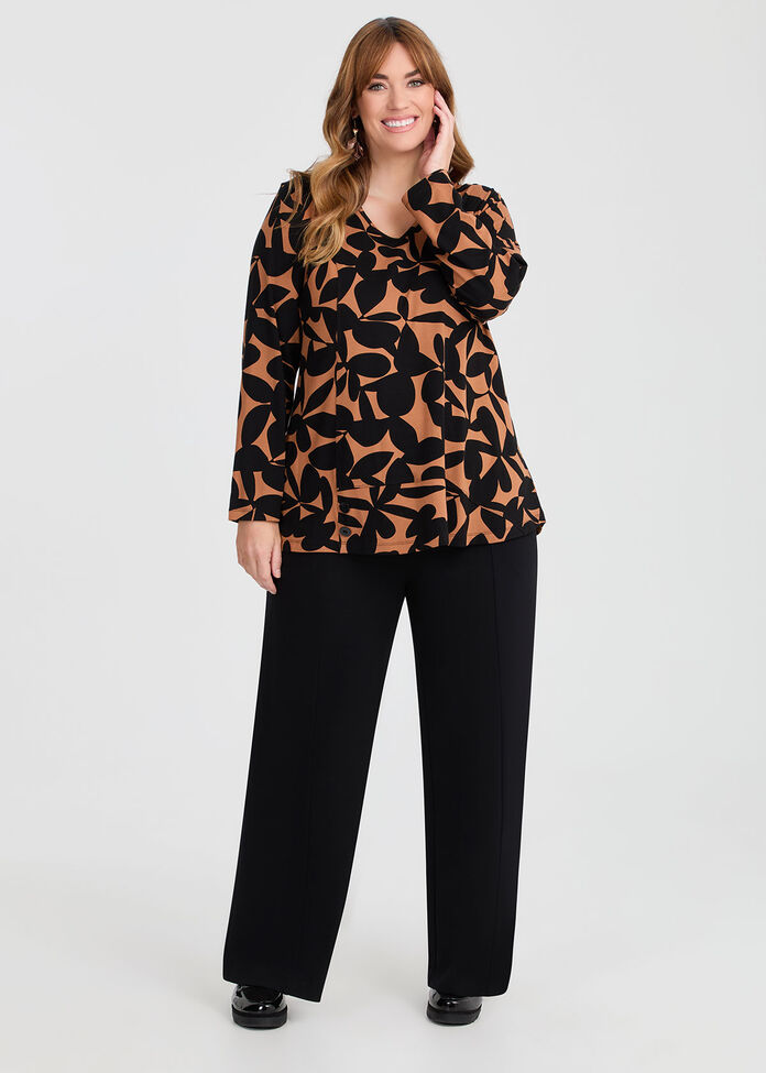 Natural Ade Abstract Floral Top, , hi-res