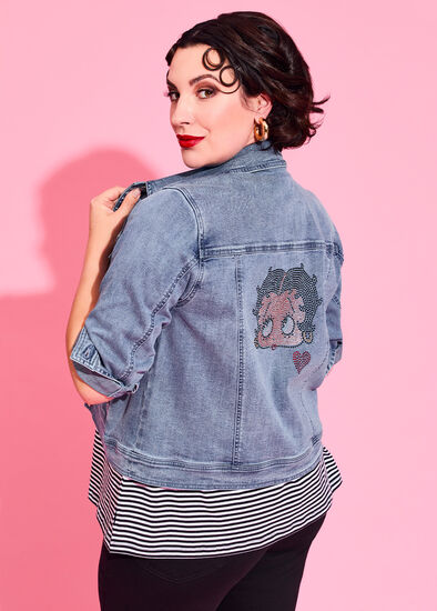 Plus Size Betty Boop Denim Jacket