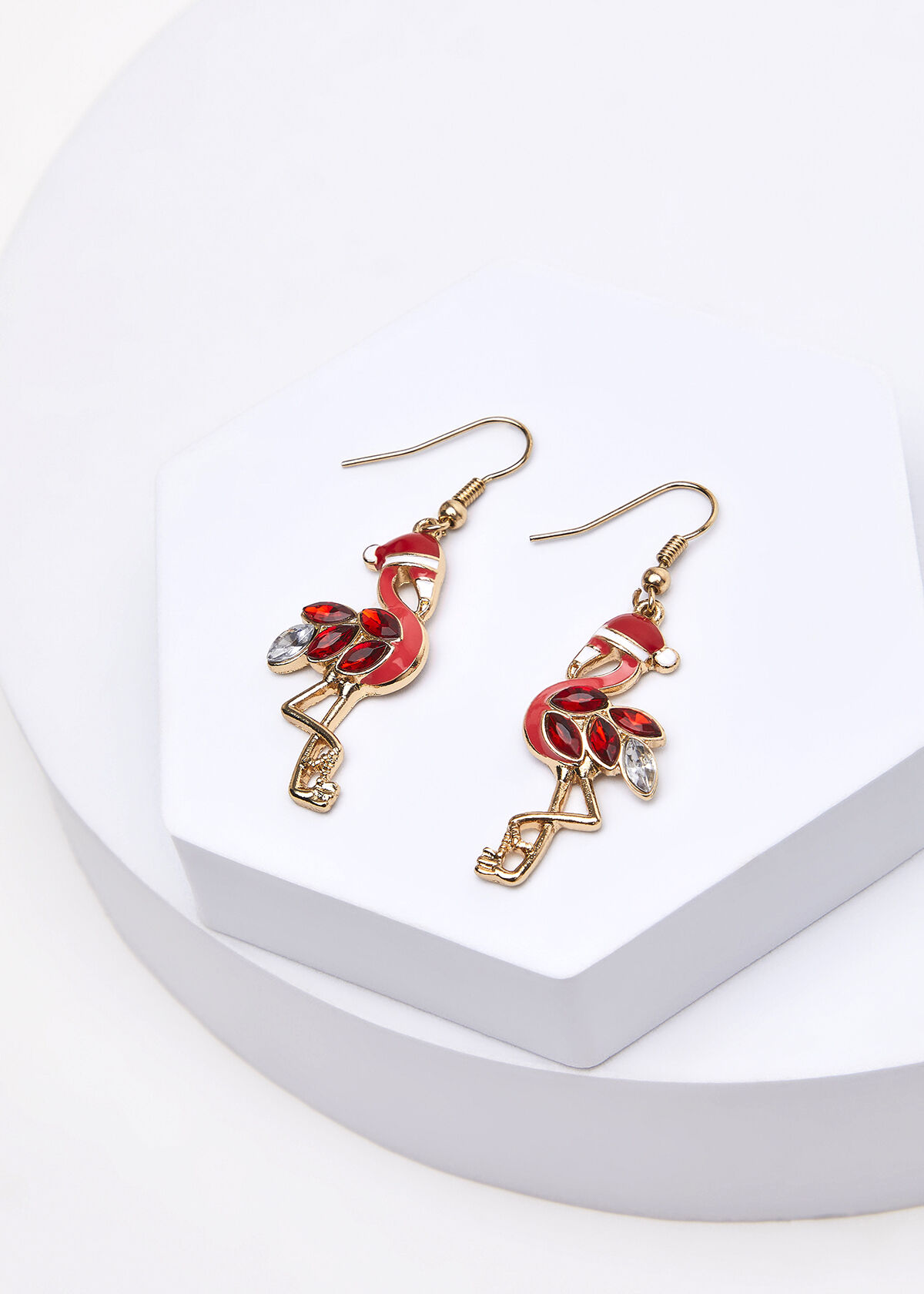 Christmas flamingo earrings shop