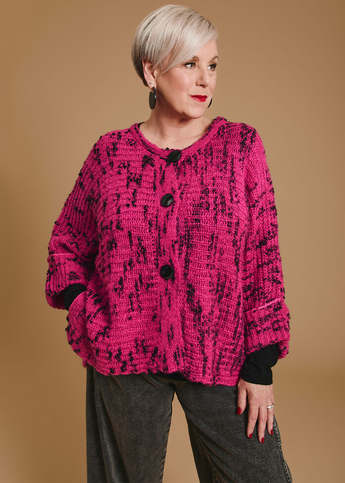Wool Blend Slub Cardigan, , hi-res