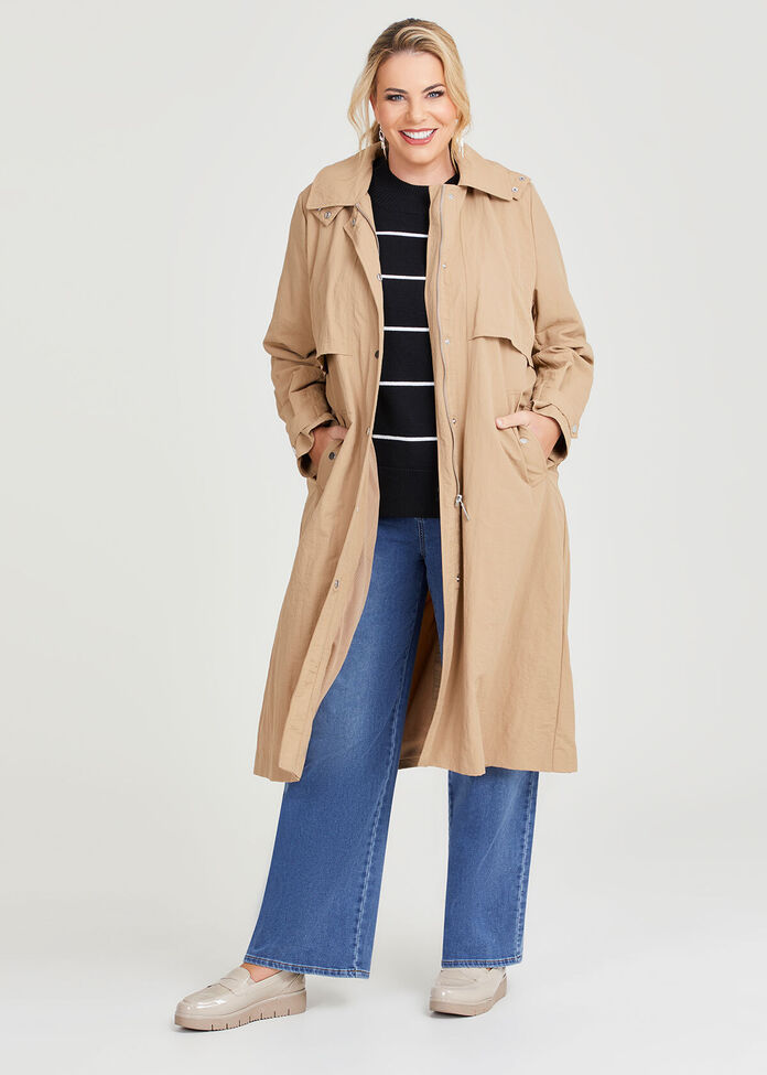 Hi-lo Stripe Jumper, , hi-res