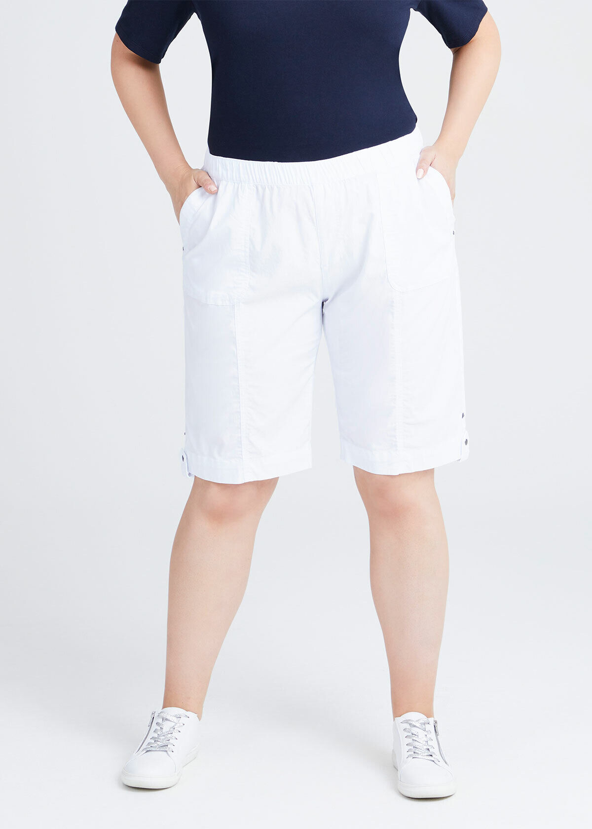 womens pull on cargo shorts