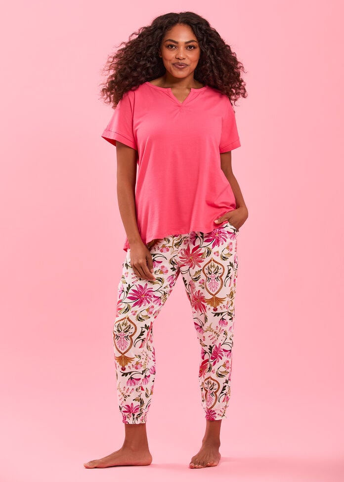 Australian Cotton Glow Pj Pant, PRINT, hi-res