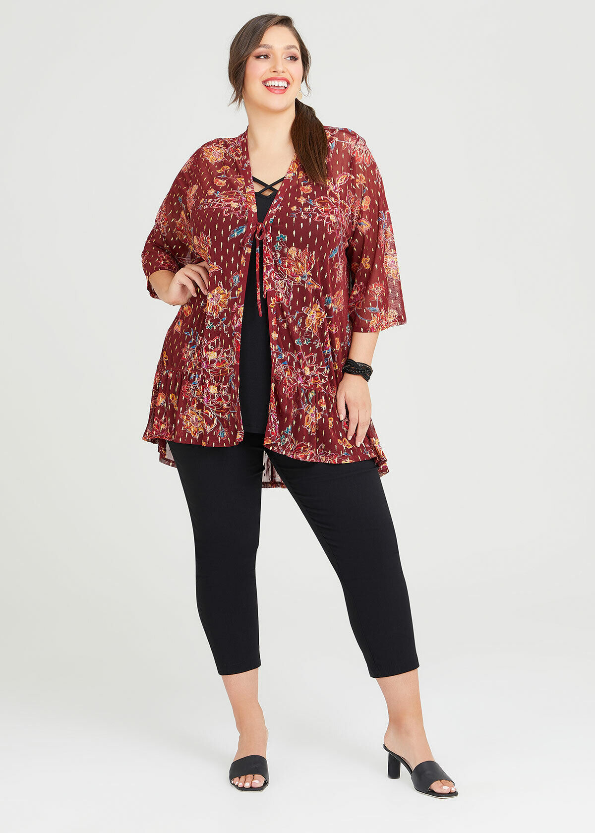 Mesh cardigan hotsell plus size