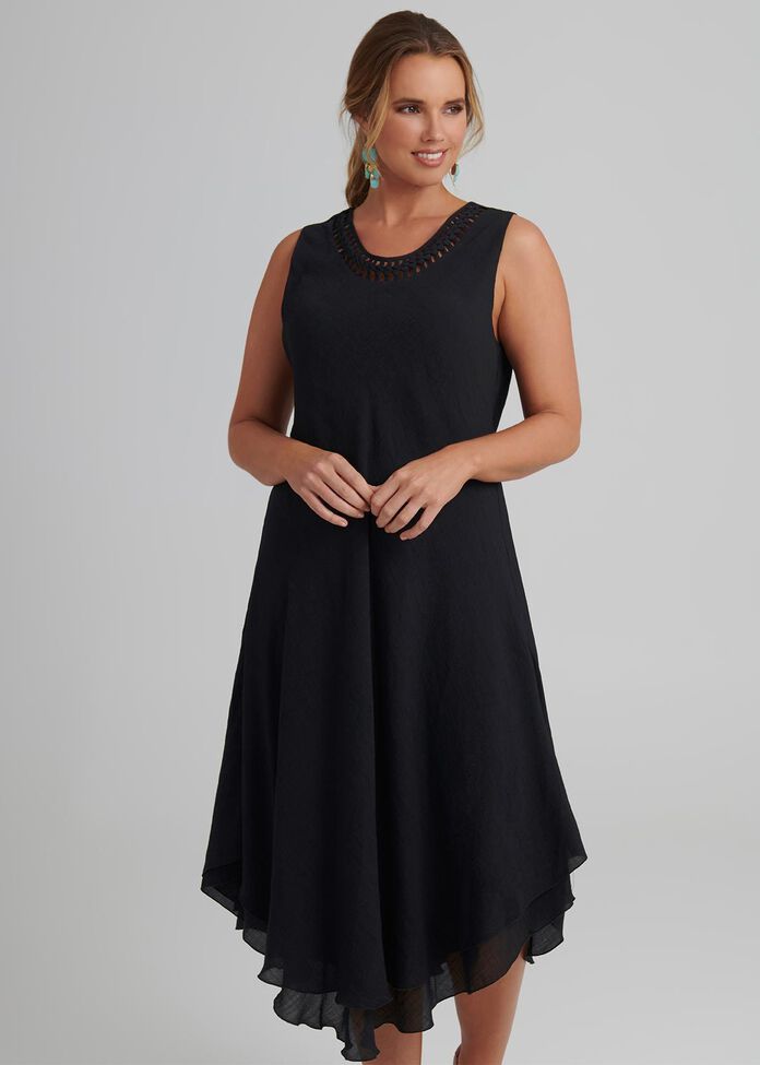 Petite Plait Neck Dress, , hi-res