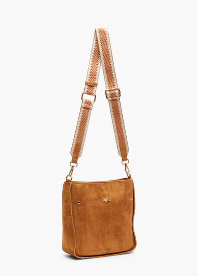 Plus Size Faux Suede Crossbody