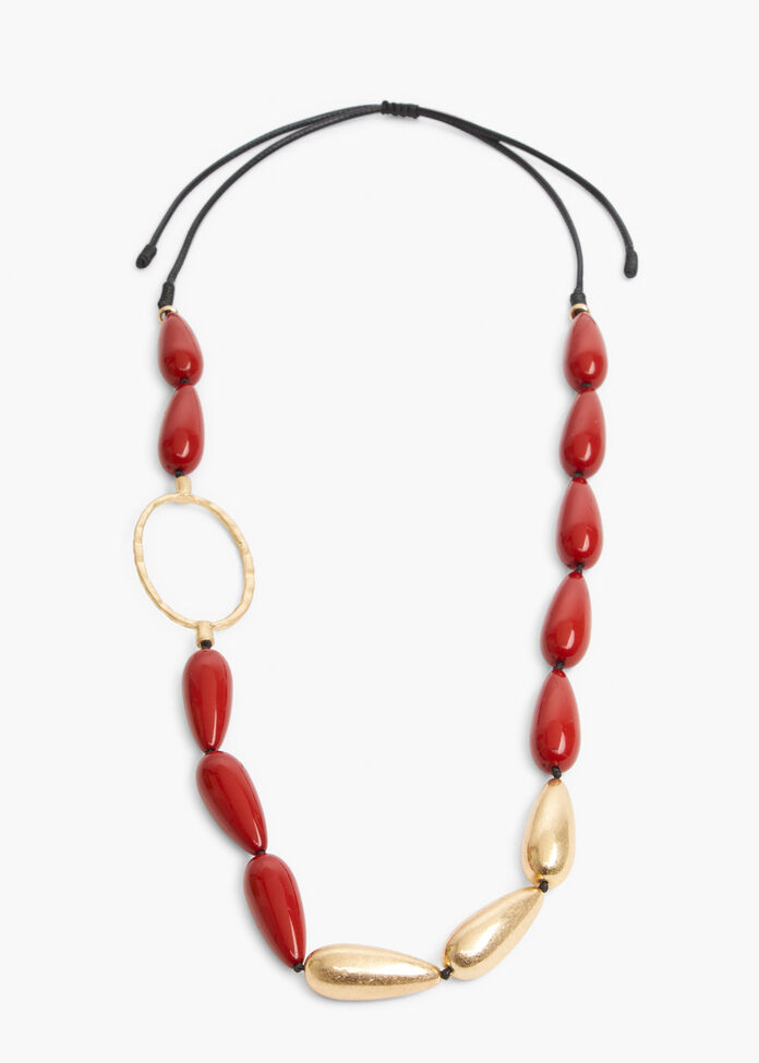 Beaded Long Necklace, , hi-res