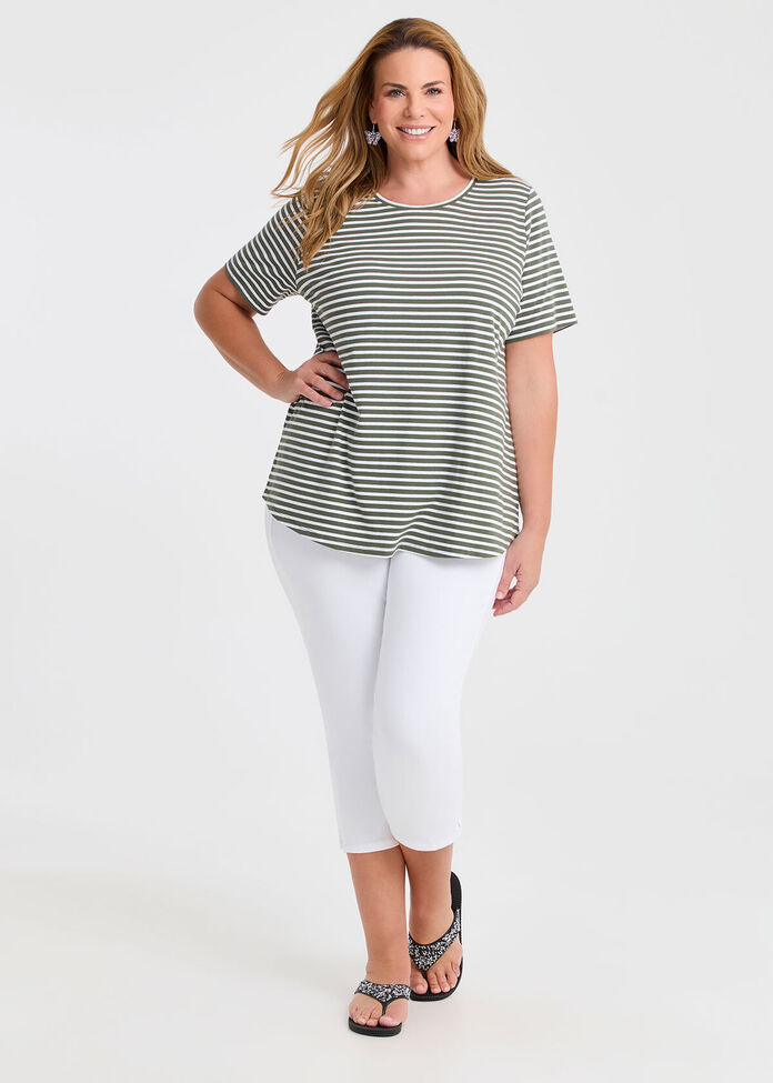 Good Earth Australian Cotton Stripe T-shirt, , hi-res