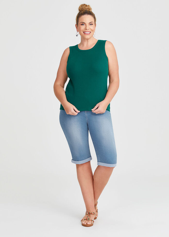 Cotton Modal Rib Tank, , hi-res
