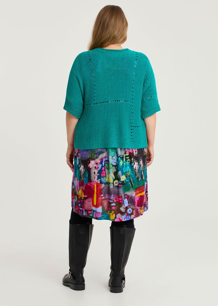 Pointelle Knit Jumper, , hi-res