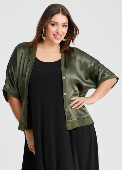 Plus Size Natural Delia Deluxe Cardigan