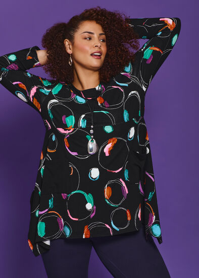 Plus Size Natural Pattern Play Tunic