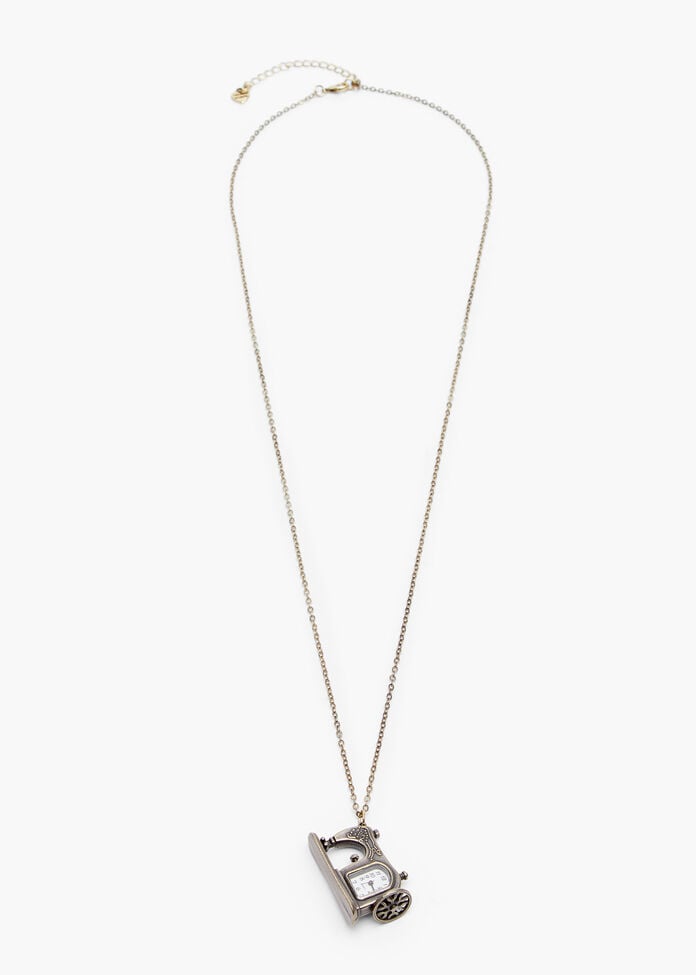 Sewing Machine Watch Necklace, , hi-res