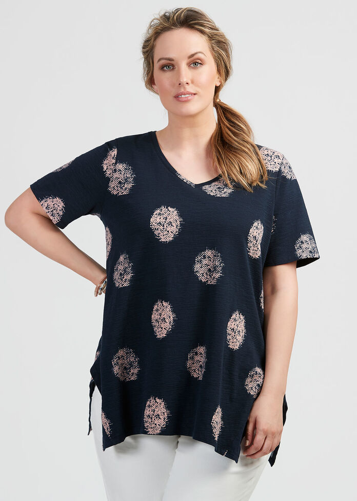 Cotton Ella Spot Top, , hi-res