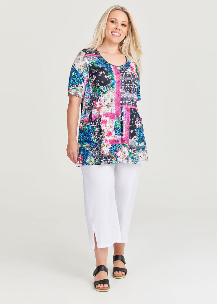 Shop Plus Size Pocket Detail Sparkle Tunic in Multi | Taking Shape AU
