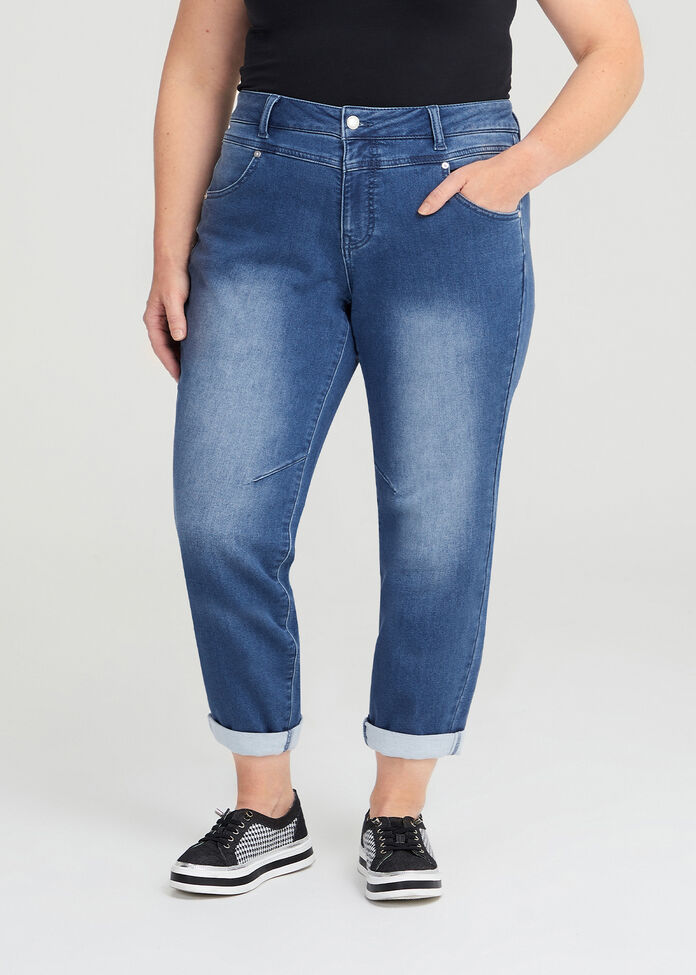 Petite Easy Fit Denim Jean, , hi-res
