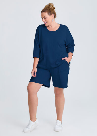 Plus Size Pull On Sweat Short