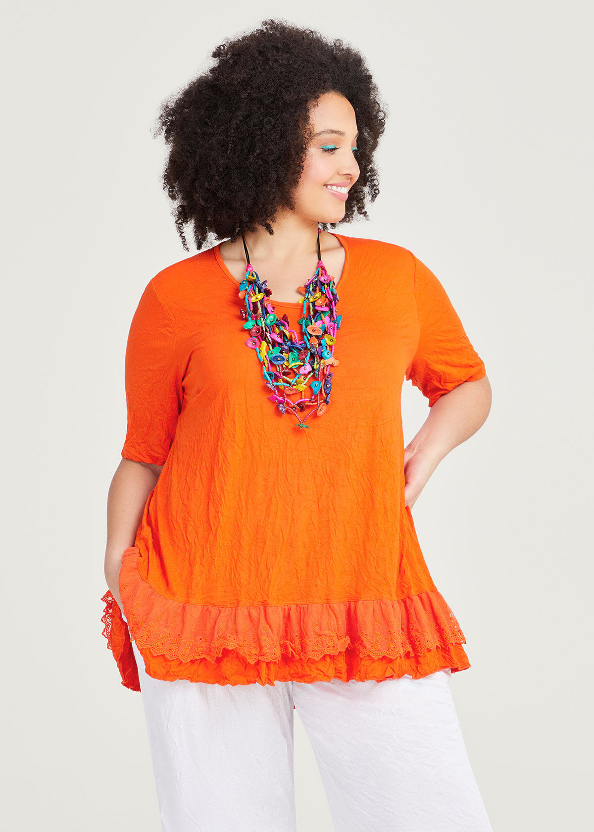 Summer ruffle tops cheap