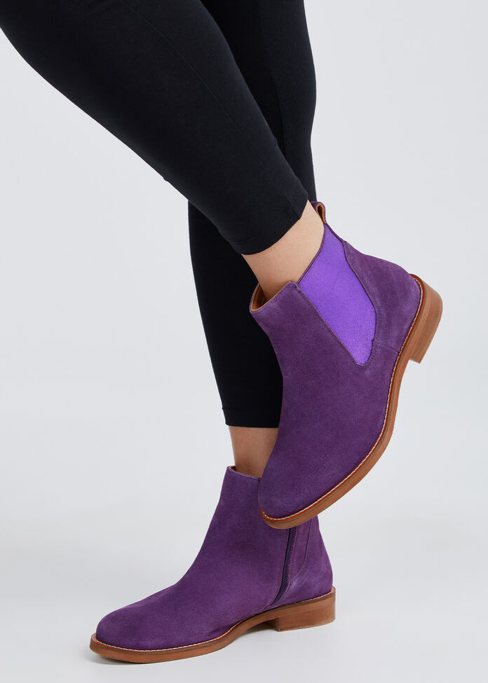 Suede Leather Boot, , hi-res